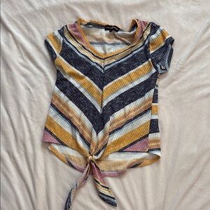 Almost Famous Small Striped Multicolor Top